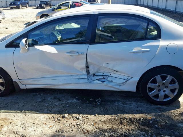 1HGFA16509L018771 - 2009 HONDA CIVIC LX WHITE photo 9