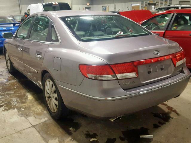 KMHFC46F96A055999 - 2006 HYUNDAI AZERA SE GRAY photo 3