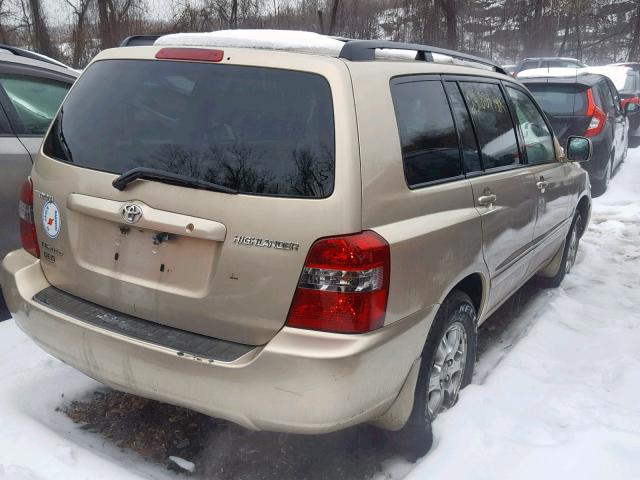 JTEEP21A050086434 - 2005 TOYOTA HIGHLANDER 金色 照片 4