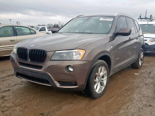 5UXWX7C50DL977390 - 2013 BMW X3 XDRIVE3 BROWN photo 2