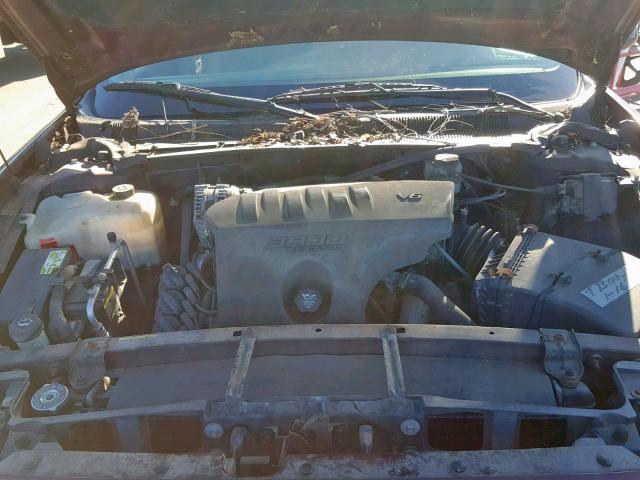 1G4HP54K444142448 - 2004 BUICK LESABRE CU MAROON photo 7