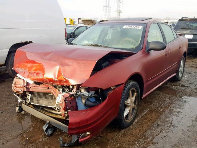 1G3NL52E23C302721 - 2003 OLDSMOBILE ALERO GL RED photo 2