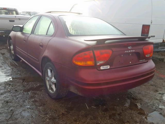 1G3NL52E23C302721 - 2003 OLDSMOBILE ALERO GL RED photo 3