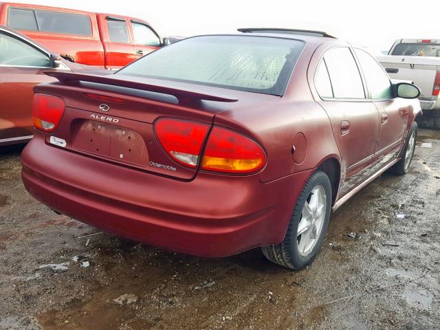 1G3NL52E23C302721 - 2003 OLDSMOBILE ALERO GL RED photo 4