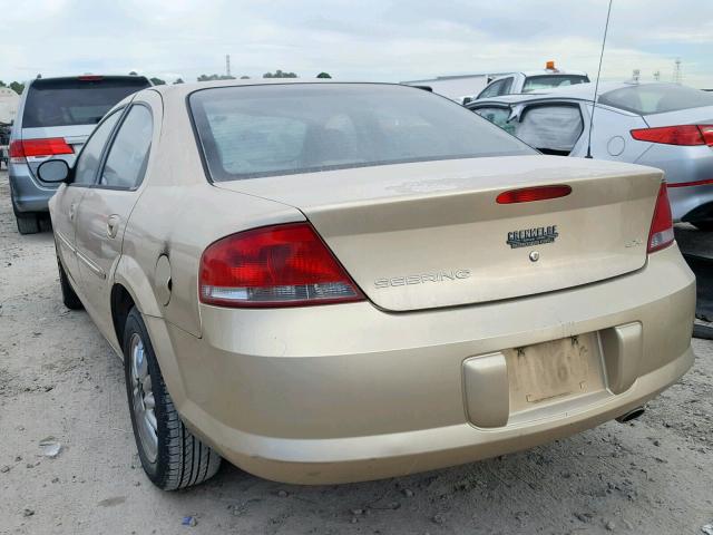 1C3EL56U91N575095 - 2001 CHRYSLER SEBRING LX TAN photo 3