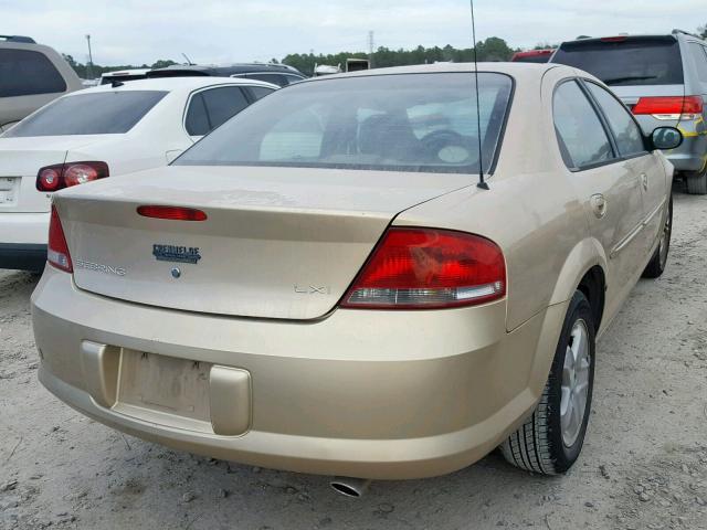 1C3EL56U91N575095 - 2001 CHRYSLER SEBRING LX TAN photo 4