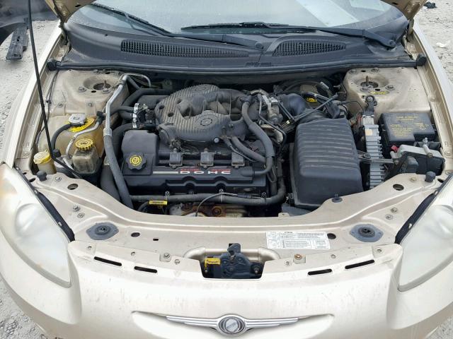 1C3EL56U91N575095 - 2001 CHRYSLER SEBRING LX TAN photo 7