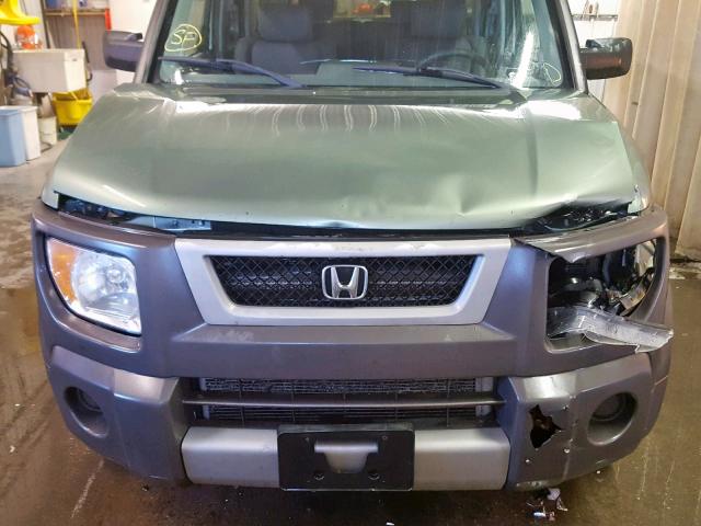 5J6YH285X4L016504 - 2004 HONDA ELEMENT EX GREEN photo 9