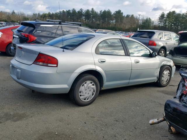 1C3EL46X53N511045 - 2003 CHRYSLER SEBRING LX BLUE photo 4