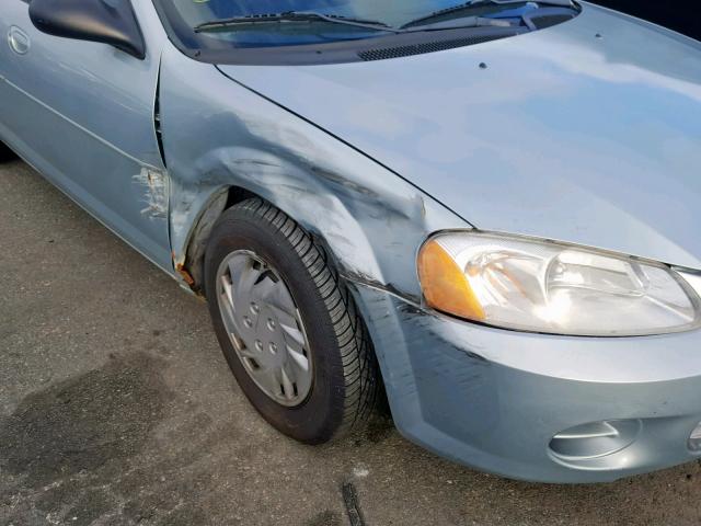 1C3EL46X53N511045 - 2003 CHRYSLER SEBRING LX BLUE photo 9