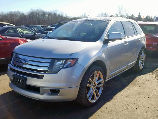 2FMDK4AC4ABA70639 - 2010 FORD EDGE SPORT SILVER photo 2