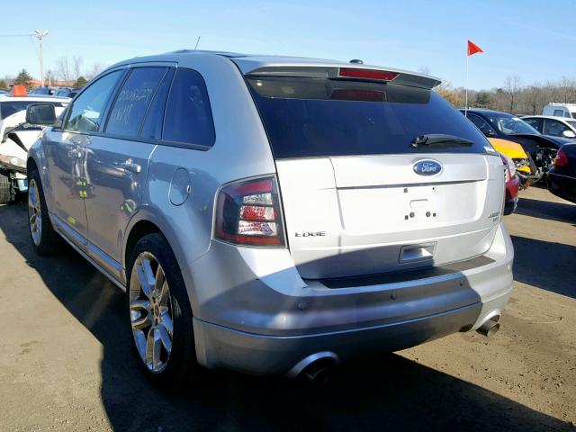 2FMDK4AC4ABA70639 - 2010 FORD EDGE SPORT SILVER photo 3