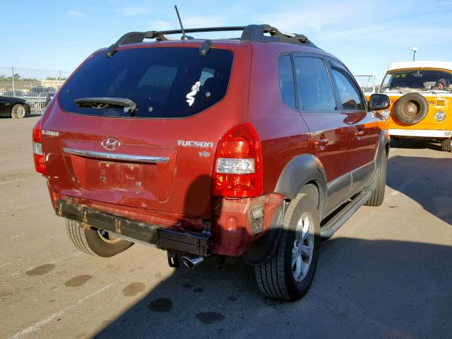 KM8JN12D49U970043 - 2009 HYUNDAI TUCSON SE RED photo 4