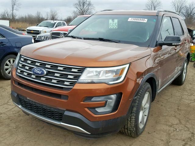 1FM5K8D84HGA10074 - 2017 FORD EXPLORER X 橙色 照片 2