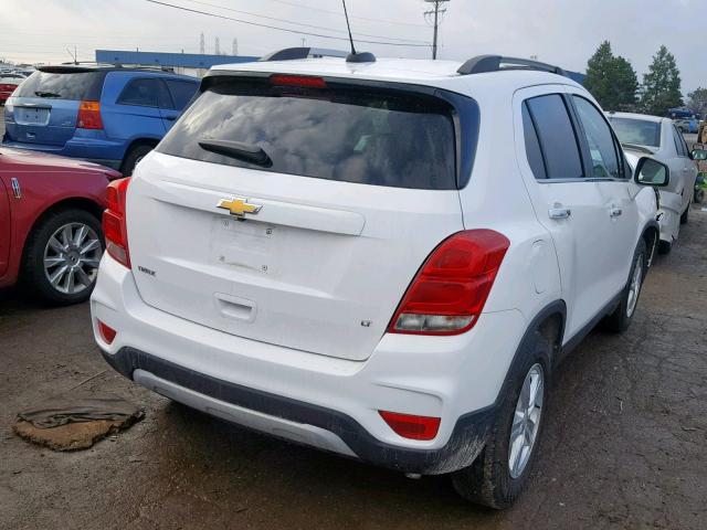 3GNCJLSB9HL190963 - 2017 CHEVROLET TRAX 1LT WHITE photo 4