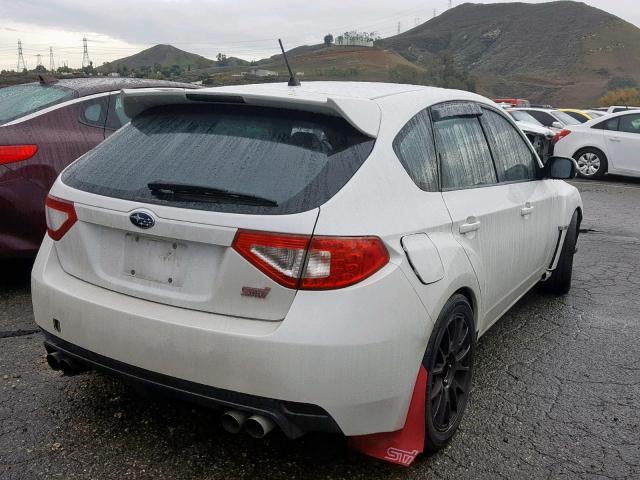 JF1GR89669L804895 - 2009 SUBARU IMPREZA WR WHITE photo 4