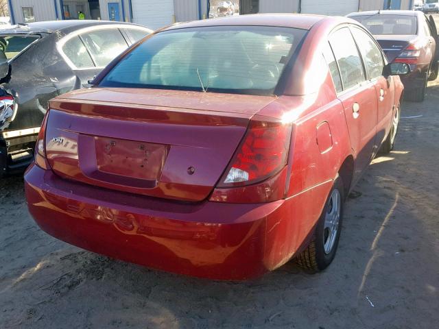 1G8AG52F04Z128281 - 2004 SATURN ION LEVEL RED photo 4
