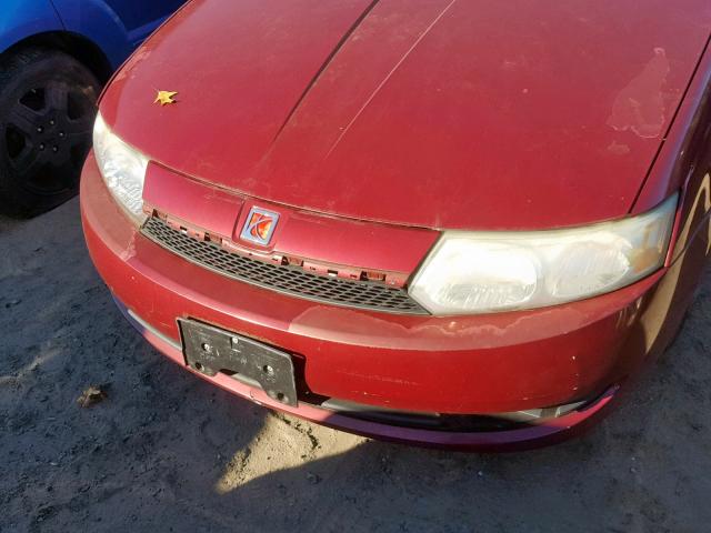 1G8AG52F04Z128281 - 2004 SATURN ION LEVEL RED photo 9