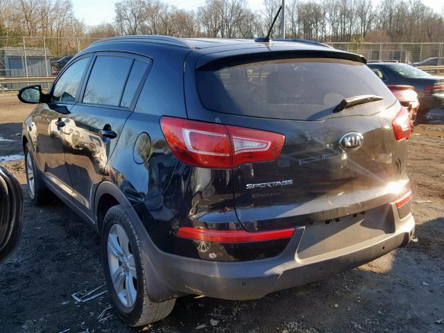 KNDPB3A26D7503071 - 2013 KIA SPORTAGE B BLACK photo 3