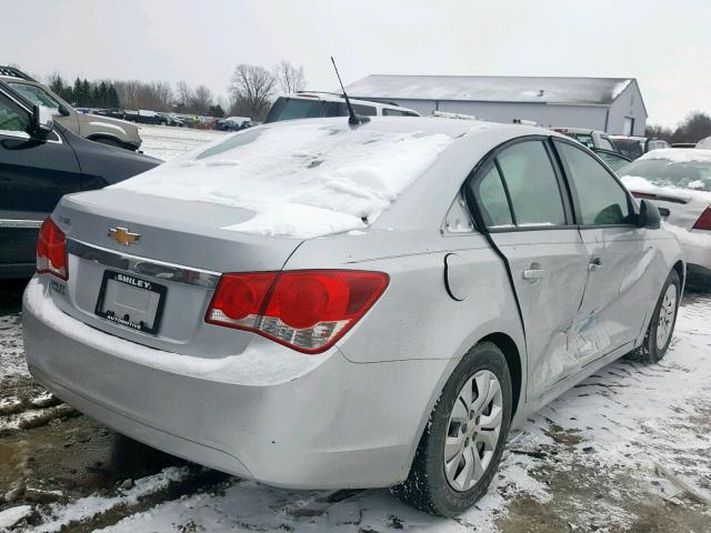 1G1PA5SH1E7105228 - 2014 CHEVROLET CRUZE LS SILVER photo 4