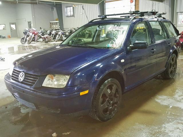 WVWSK61J03W522626 - 2003 VOLKSWAGEN JETTA GLS BLUE photo 2