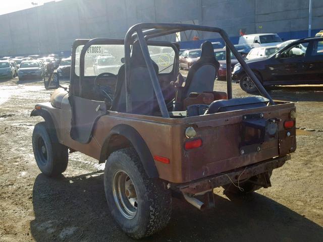 J3M835TA18219 - 1973 JEEP CJ-5 BROWN photo 3