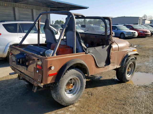 J3M835TA18219 - 1973 JEEP CJ-5 BROWN photo 4