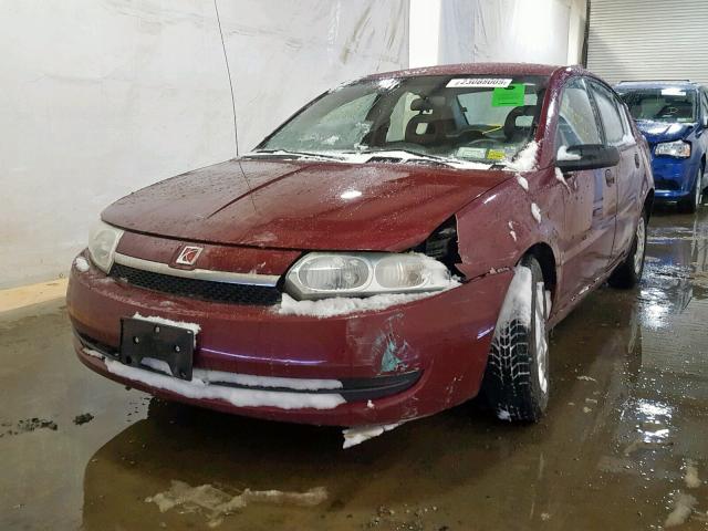 1G8AG52F94Z119532 - 2004 SATURN ION LEVEL MAROON photo 2