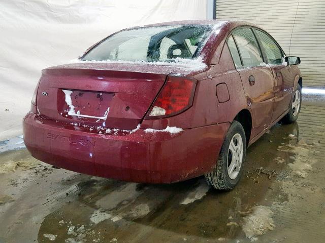 1G8AG52F94Z119532 - 2004 SATURN ION LEVEL MAROON photo 4
