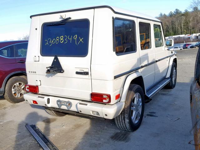 WDCYC3HFXBX188003 - 2011 MERCEDES-BENZ G 550 WHITE photo 4