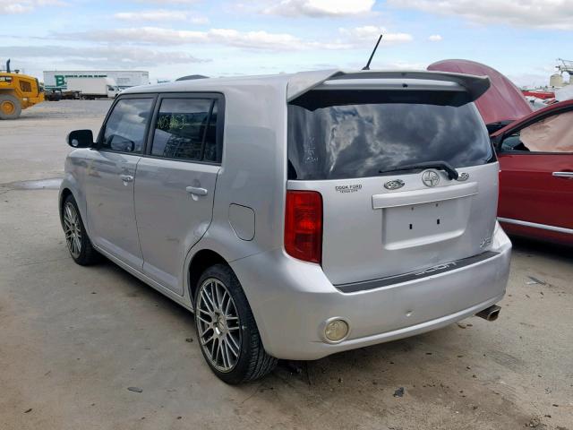 JTLKE50E081054055 - 2008 TOYOTA SCION XB 银色 照片 3