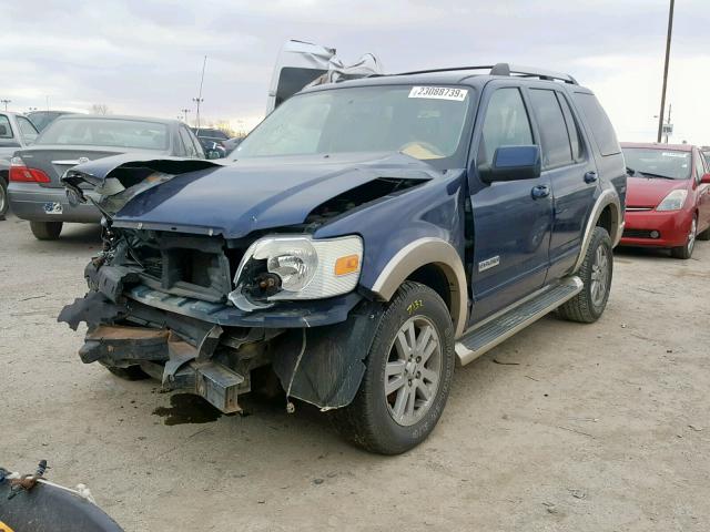 1FMEU64E67UA91146 - 2007 FORD EXPLORER E BLUE photo 2