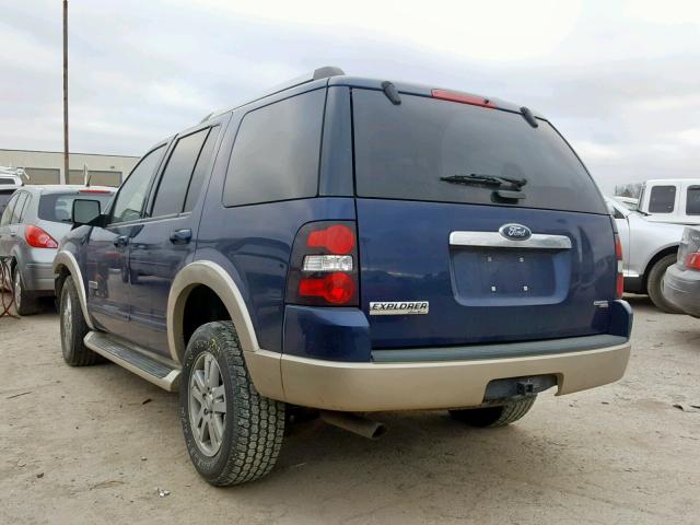 1FMEU64E67UA91146 - 2007 FORD EXPLORER E BLUE photo 3