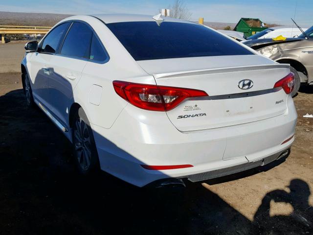 5NPE34AF6HH564046 - 2017 HYUNDAI SONATA SPO WHITE photo 3