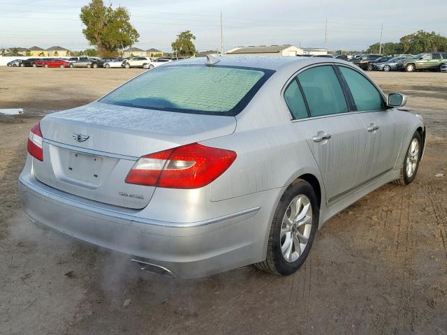 KMHGC4DD2DU225301 - 2013 HYUNDAI GENESIS 3. SILVER photo 4