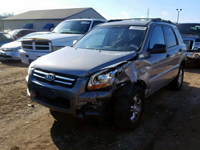 KNDJF723587493745 - 2008 KIA SPORTAGE E GRAY photo 2