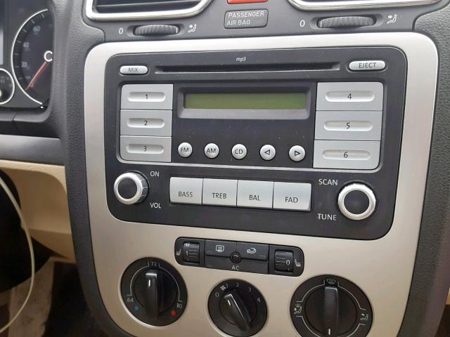 WVWBA71F98V032042 - 2008 VOLKSWAGEN EOS TURBO შავი ფოტო 9