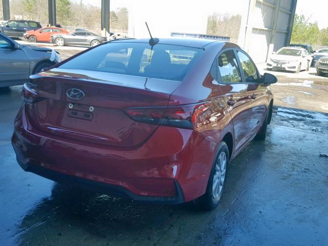 3KPC24A33JE034062 - 2018 HYUNDAI ACCENT SE RED photo 4