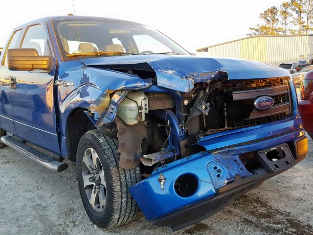 1FTFX1CFXDKE37302 - 2013 FORD F150 SUPER BLUE photo 9