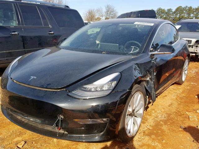 5YJ3E1EA9JF154473 - 2018 TESLA MODEL 3 BLACK photo 2