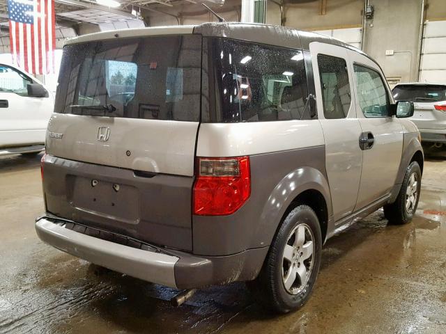 5J6YH28663L051595 - 2003 HONDA ELEMENT EX GRAY photo 4