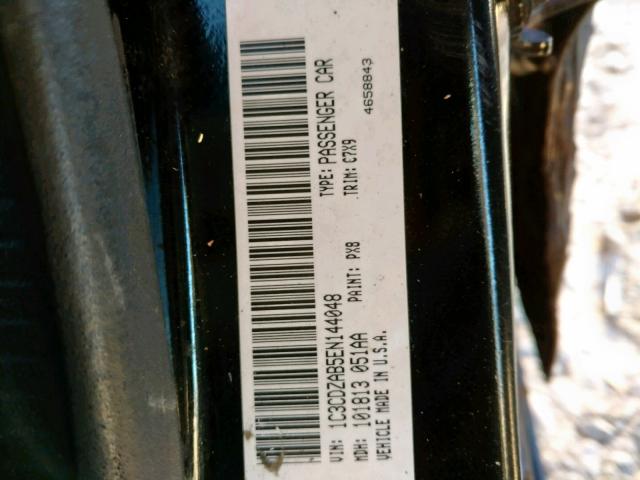 1C3CDZAB5EN144048 - 2014 DODGE AVENGER SE BLACK photo 10