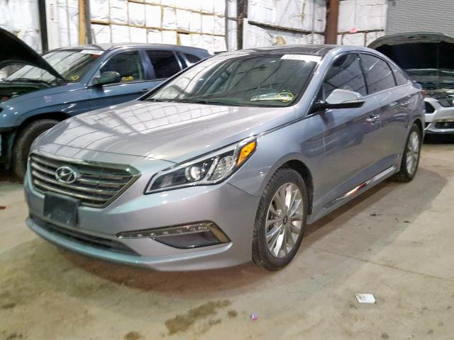 5NPE34AFXFH014250 - 2015 HYUNDAI SONATA SPO GRAY photo 2