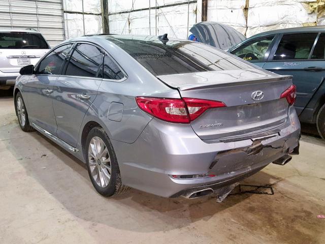 5NPE34AFXFH014250 - 2015 HYUNDAI SONATA SPO GRAY photo 3