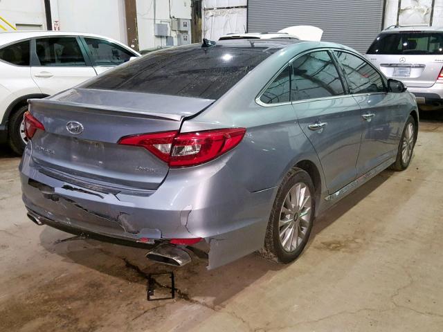 5NPE34AFXFH014250 - 2015 HYUNDAI SONATA SPO GRAY photo 4