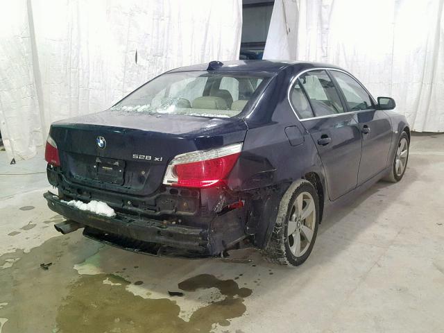 WBANV13588BZ47191 - 2008 BMW 528 XI BLUE photo 4