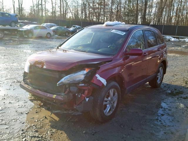 5J6RE4H70BL068733 - 2011 HONDA CR-V EXL RED photo 2