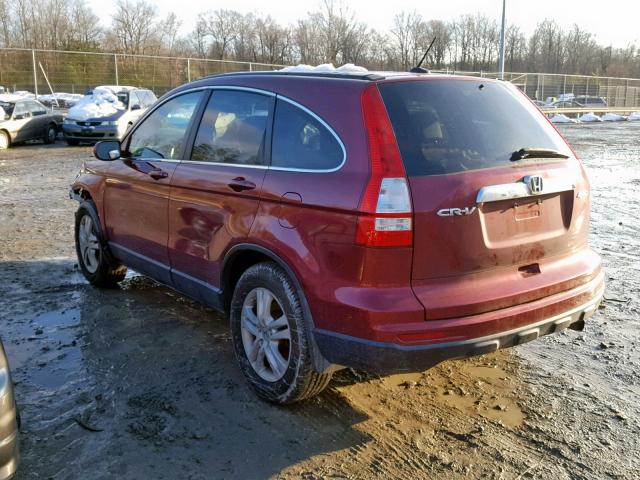 5J6RE4H70BL068733 - 2011 HONDA CR-V EXL RED photo 3