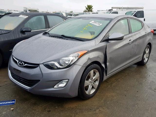 KMHDH4AE9CU381206 - 2012 HYUNDAI ELANTRA GL GRAY photo 2