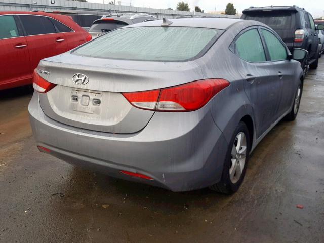 KMHDH4AE9CU381206 - 2012 HYUNDAI ELANTRA GL GRAY photo 4